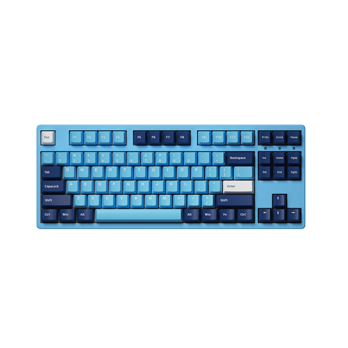 მექანიკური კლავიატურა Gaming Mechanical keyboard AKKO 3087 Mirror of the Sky Cherry MX Silent Red, RU, Blue, switch-type MX Silent Red, Wired 1.8m