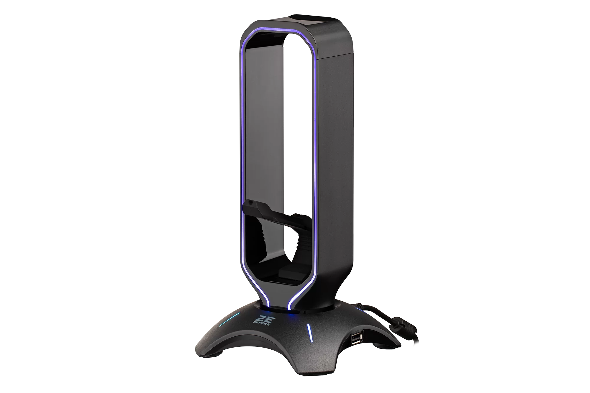 ყურსასმენის სადგამი 2E GAMING Headset Stand 3in1 RGB USB Black