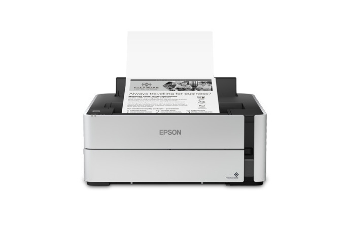 შავთეთრი ბეჭვდის ჭავლური პრინტერი EPSON EcoTank ET-M1170 (C11CH44404) |Monochrome Supertank | up to 6,000 pgs black | 1200 x 2400 dpi | Hi-Speed USB , Wireless 802.11 b/g/n5 , Wired Ethernet (10/100 Mbps) , Wi-Fi Direct | ink 110/111/T532