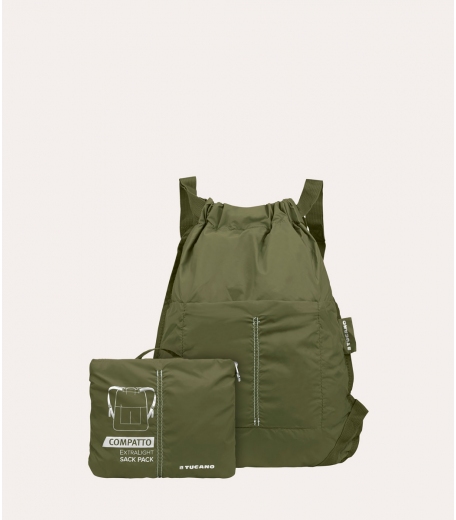 TUCANO COMPATTO XL SACKPACK FOLDABLE MIL. GREEN