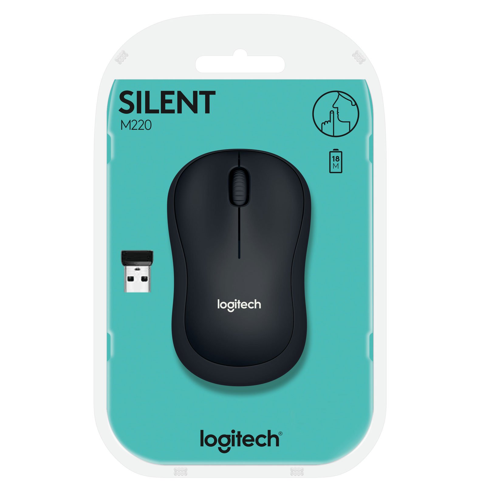 მაუსი  LOGITECH Wireless Mouse M220 SILENT - EMEA - CHARCOAL OFL