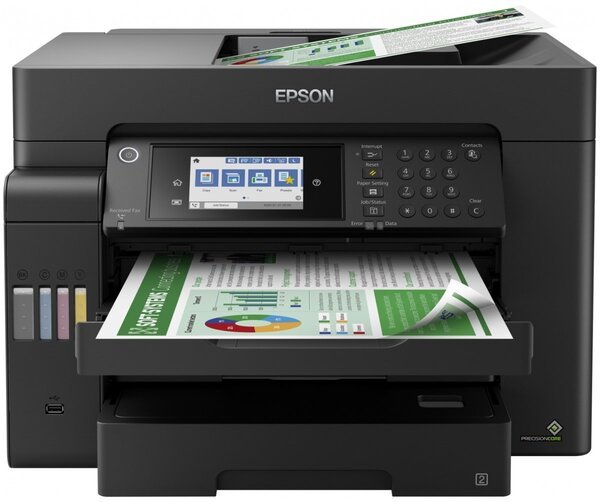 ჭავლური პრინტერი EPSON L15150  (C11CH72404) | A3 Wi-Fi Duplex All-in-One Ink Tank Printer | Print, Scan, Copy, Fax with ADF | Automatic duplex printing | Wi-Fi, Wi-Fi Direct, Ethernet | 112 ink