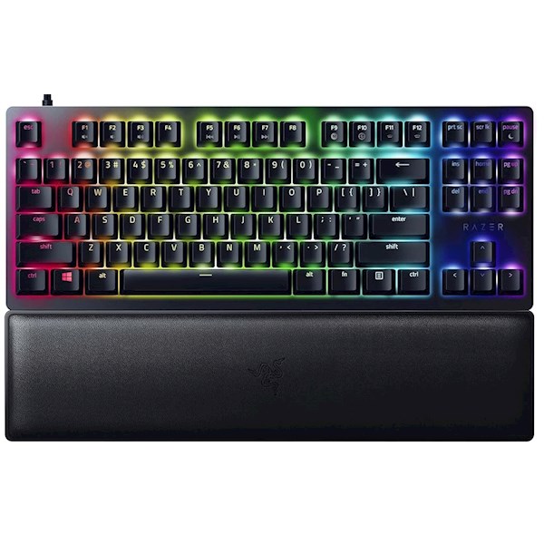კლავიატურა Razer Keyboard Huntsman V2 TKL RGB 87key Red Switch USB EN, black