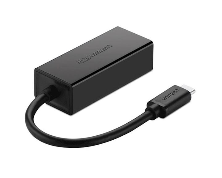 ლან ადაპტერი UGREEN 30287 USB 2.0 Type C 10/100Mbps Ethernet Adapter 110mm (Black)