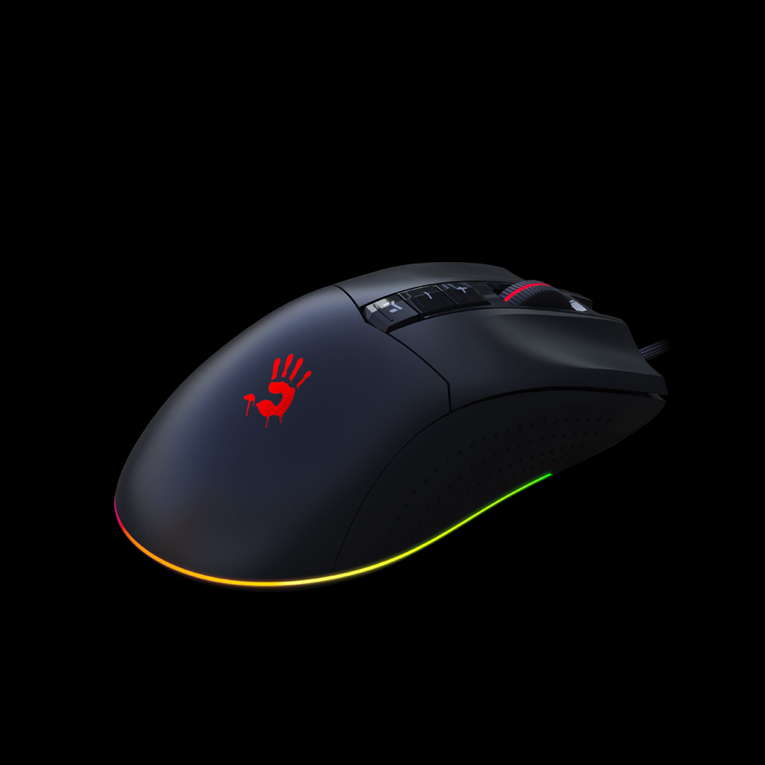 მაუსი Bloody ES9 Pro Esport Software Gaming Mouse USB (Stone Black) | Pro 3389 16K Sensor | 50~16,000 CPI | 12,000 fps | 125~2000 Hz | 1 ms | 151 g (w/ cable), 108 g (w/o cable)
