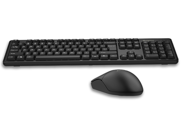 კლავიატურა და მაუსი A4Tech 3330N 2.4G Wireless Desktop USB (GK-3+G3-330N) (US+Russian) | Silent Click