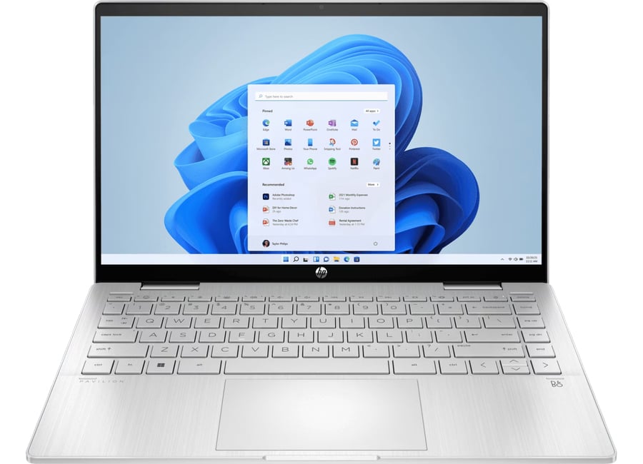 HP Pav x360 Laptop 14-ek1016ci Notebook PC
Intel Core i5-1335U  0.9 GHz (up to 4.6 GHz) 10C 12MB 15W | 16GB DDR4 on-board | 512GB PCIe Value | Intel® Iris® Xe Graphics | Touch/14.0" FHD (1920 x 1080) IPS 250 nits Narrow Border | No ODD | OST FreeDOS 3.0 | Realtek Cava 2 Wifi 6 + BT 5.3 | Natural Silver (FF) + NSV - 720p TNR | No WWAN | KBD NSV ISK CP BL RECG | 2 Year Warranty