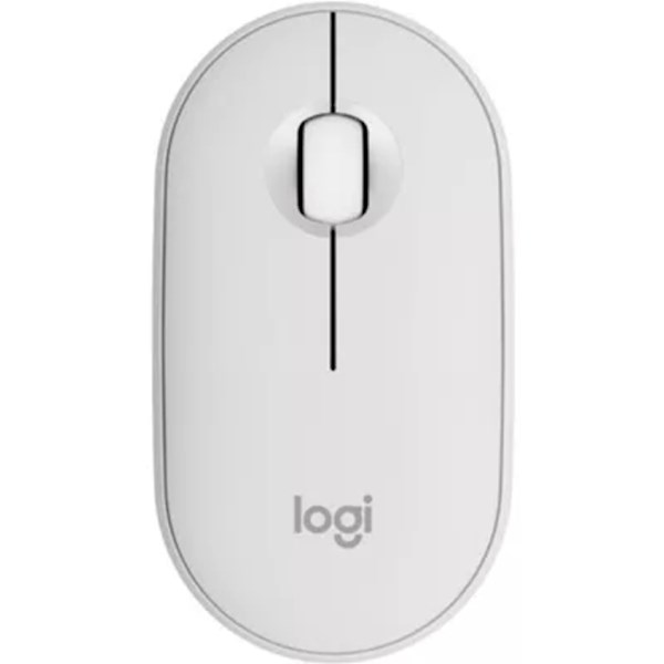 მაუსი LOGITECH Pebble Mouse 2 M350s - TONAL WHITE - BT - EMEA-808 - DONGLELESS