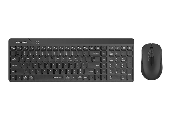 კლავიატურა და მაუსი A4tech FG2300 Air2 Fstyler 2.4G Wireless Power-Saving QuietKey Combo Set (FGK23+FG15S Air2) USB (Black) (US+Russian)