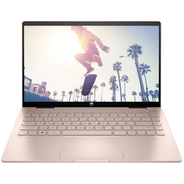 ნოუთბუქი HP (A1AA0EA)Pavilion x360, 14", Core 5-120U, 16GB, 512GB SSD, Integrated, Pale Rose Gold