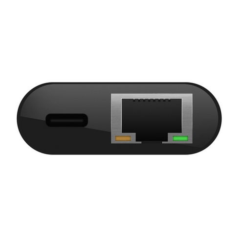 ადაპტერი Belkin Adapter USB-C - Ethernet 60W PD Black (INC001BTBK)