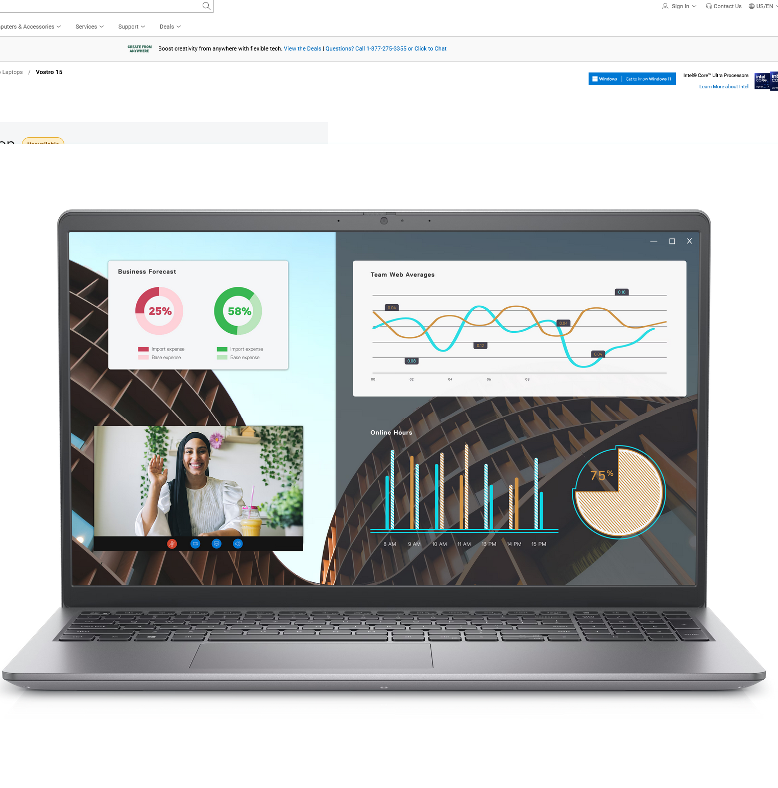 ნოუთბუქი Dell Vostro 3530/Core i7-1355U/8GB/512GB SSD/15.6"  FHD/Intel UHD/Cam &amp; Mic/WLAN + BT/Backlit Kb/4 Cell/Ubuntu/3Yrw
