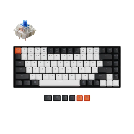 Wireless კლავიატურა Keychron K2 84 Key  Gateron  Hot-Swap White LED Blue K2A2H_KEYCHRON