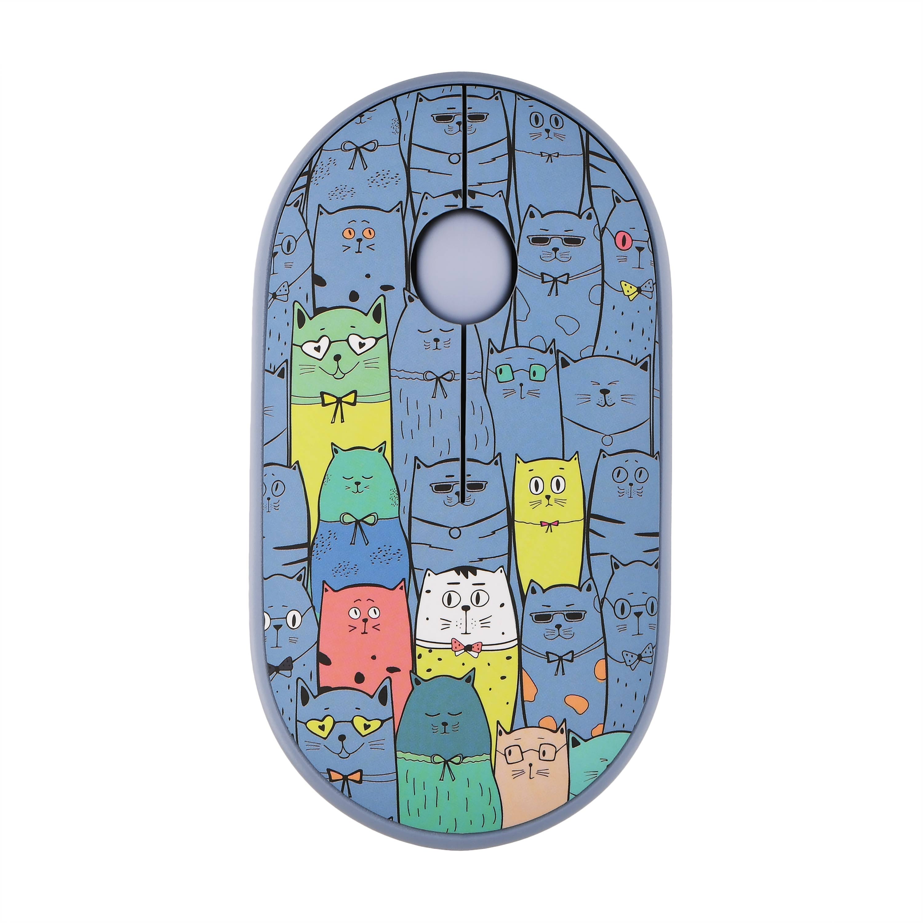 უსადენო მაუსი 2E Mouse MF300 PETS:CATS Silent WL BT, Blue 2E-MF300WPETSBL
