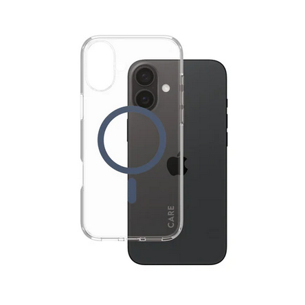 მობილურის ქეისი CARE by PanzerGlass iPhone 16 Plus Flagship Case Transparent Urban Combat w. Blue MagSafe (5715685004339)