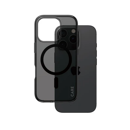 მობილურის ქეისი CARE by PanzerGlass iPhone 16 Pro Flagship Case Smokey Urban Combat w. Black MagSafe (5715685004162)