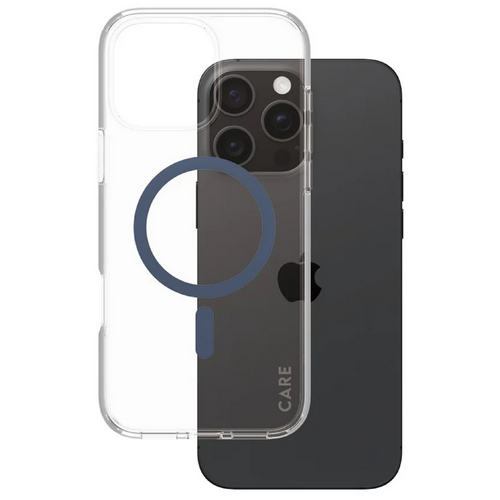 მობილურის ქეისი CARE by PanzerGlass iPhone 16 Pro Max Flagship Case Transparent Urban Combat w. Blue MagSafe (5715685004346)