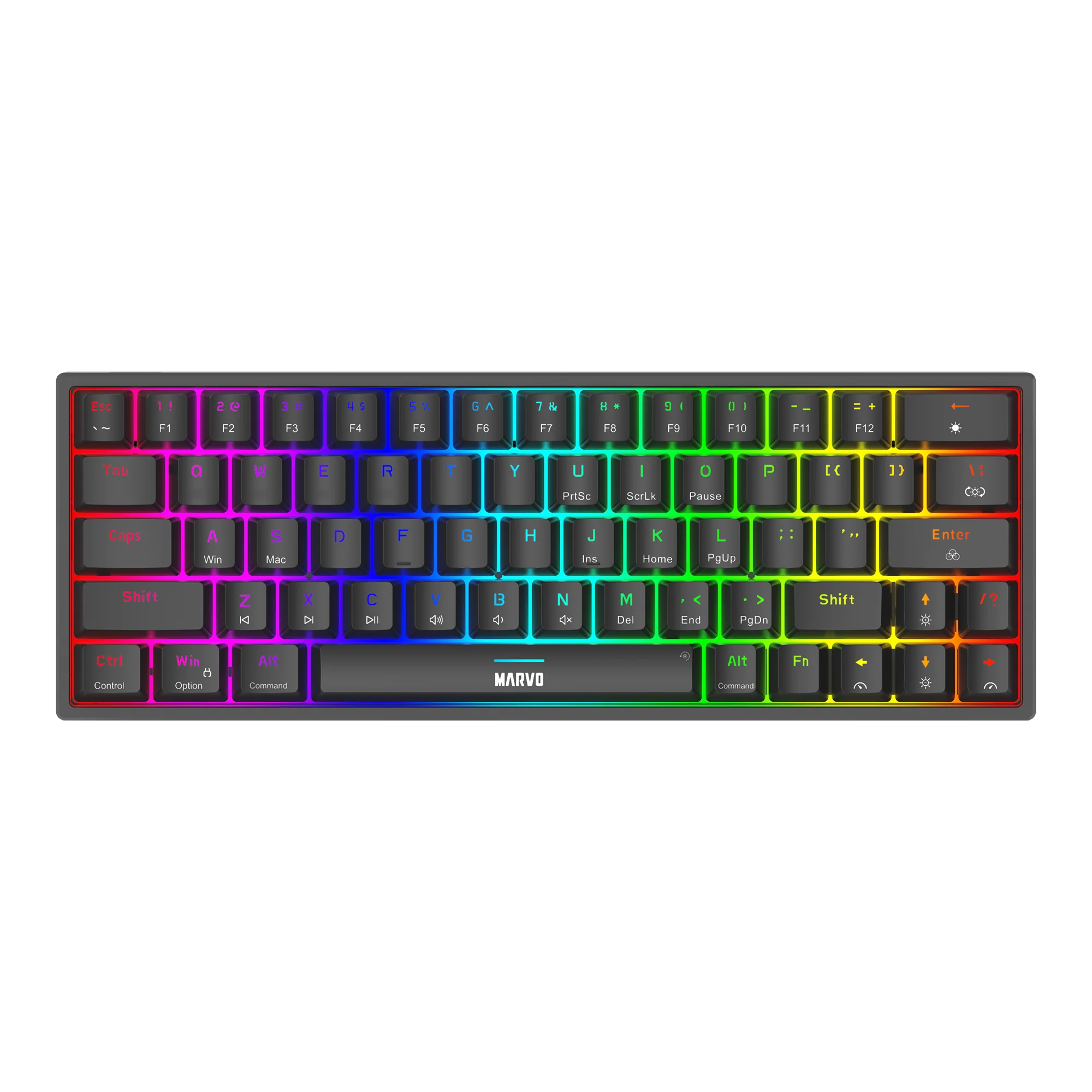 უსადენო მექანიური კლავიატურა  MARVO KG955W Shogo 64 wireless  keyboard | RED switch