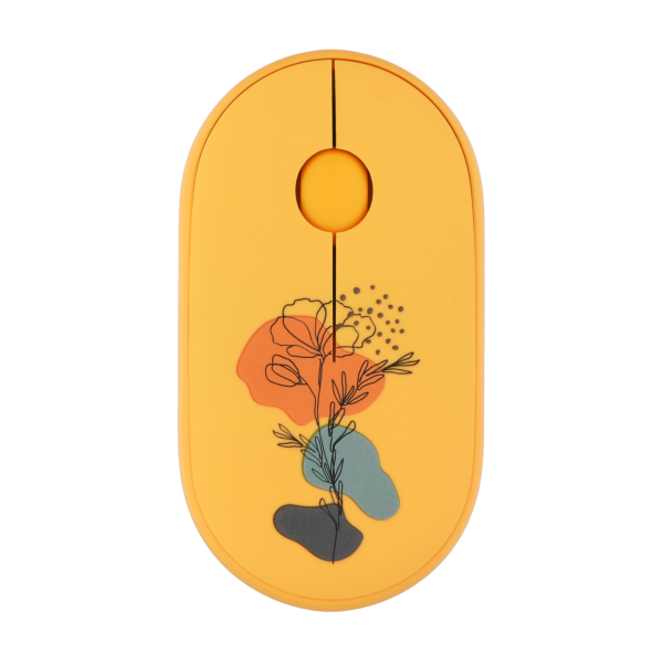 უსადენო მაუსი 2E Mouse MF300 FLORA:POPPY Silent WL BT, Yellow 2E-MF300WFLORAYW