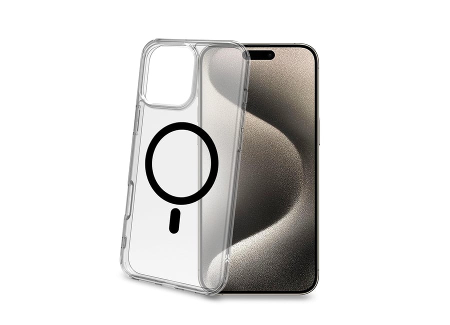 ქეისი Celly GELSKINMAG For iPhone 16 Pro Max With Magsafe case Transparent/Black