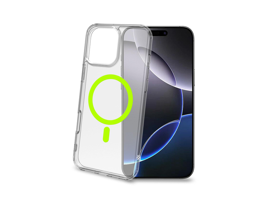 ქეისი Celly GELSKINMAG For iPhone 16 Pro Max With Magsafe case Transparent/Green