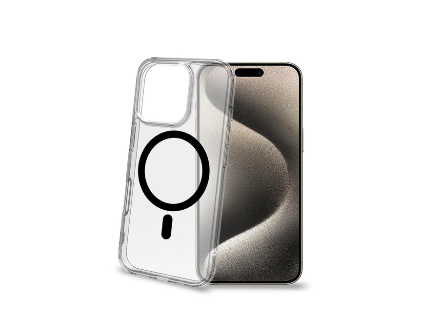 ქეისი Celly GELSKINMAG For iPhone 16 Pro With Magsafe case Transparent/Black