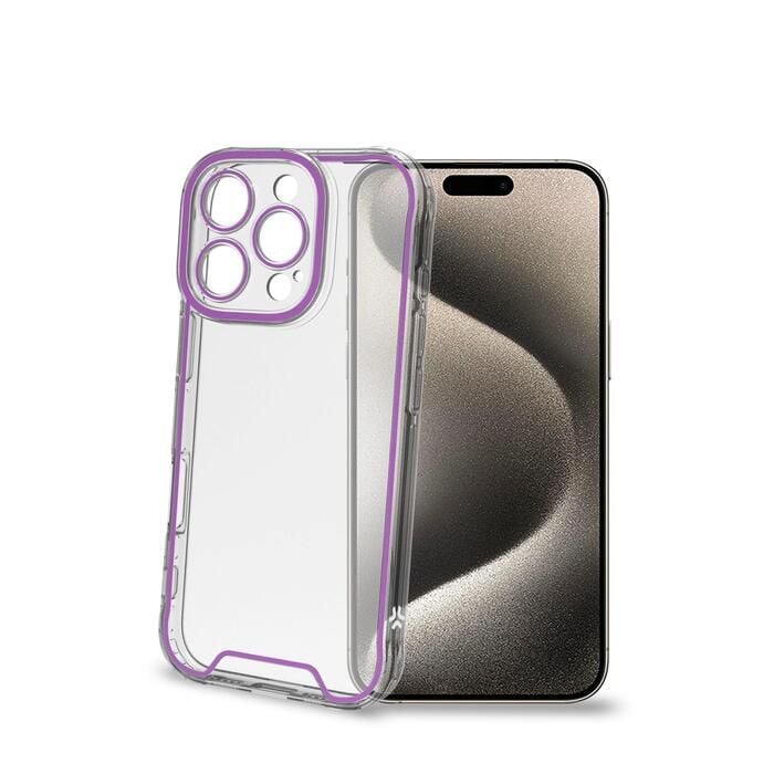 ქეისი / Celly GLOW For iPhone 16 Pro Transparent/Purple