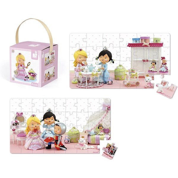 Janod Set of 2 puzzles  Rose plays Princess J02770