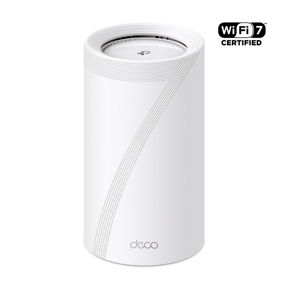 WiFi სისტემა TP-link Deco Deco BE85 (1-pack)  BE19000 Whole Home Mesh Wi-Fi 7 Unit | 12-Stream 19 Gbps Tri-Band WiFi – 11530 Mbps (6 GHz) + 5765 Mbps (5 GHz) + 1376 Mbps (2.4 GHz).†