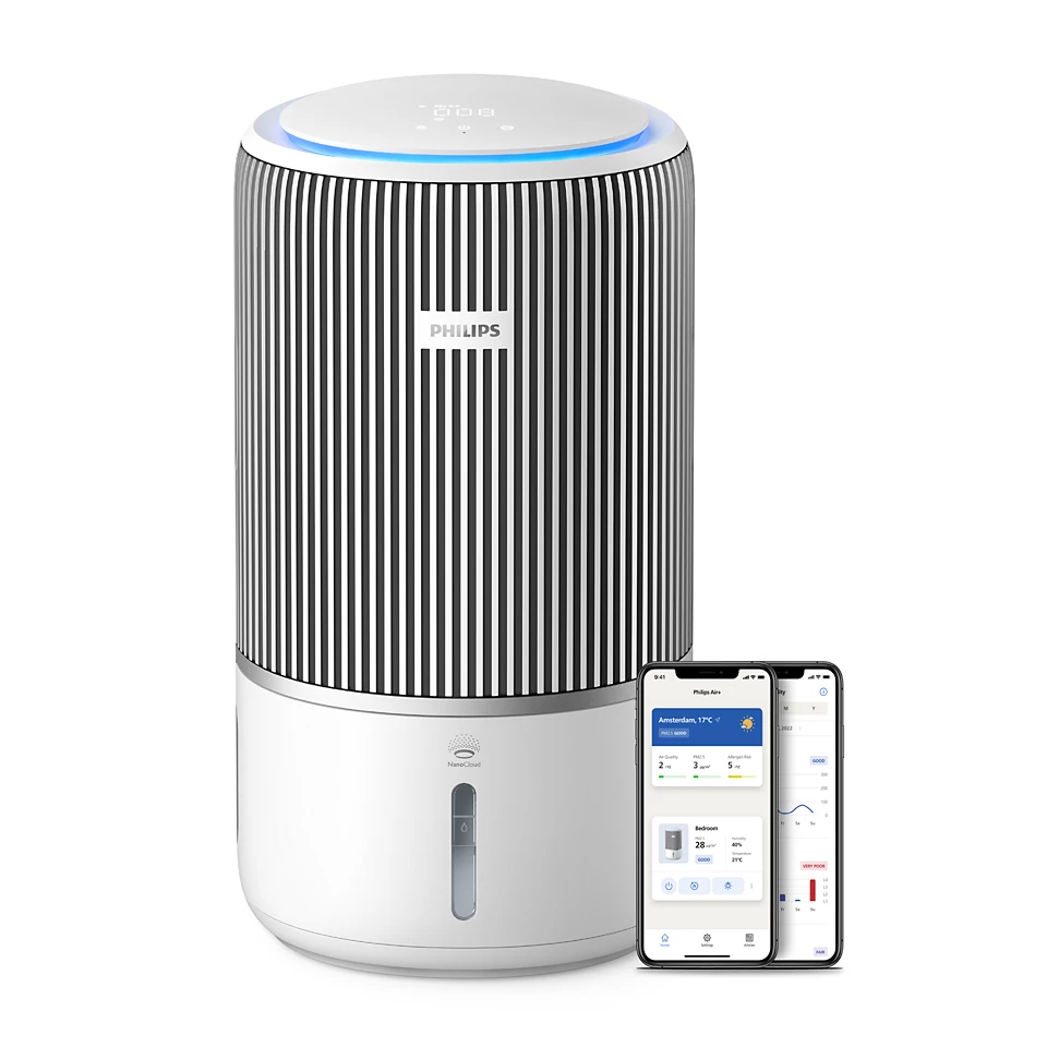 ჰაერის გამწმენდი და დამატენიანებელი PureProtect Water 3400 Series (AC3420/10) Smart 2-in-1 Air Purifier and Humidifier