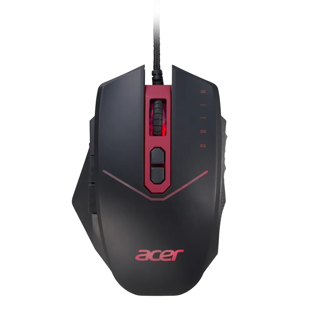 მაუსი Acer Nitro Gaming Mouse | NMW120-Up to 4,200 DPI -Six-level DPI Shift Setting-Six Lighting Modes (changes with DPI)-Eight Buttons incl. Burst Fire Button-0.02kg (20g) AccelerationErgonomic-Comfort Design (GP.MCE11.01R)