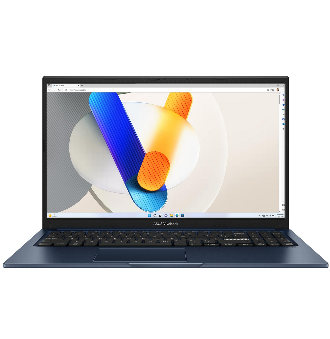 ნოუთბუქი Asus Vivobook 15 X1504VA-BQ322 (90NB10J1-M019S0) 15.6" 1920 x 1080, IPS, 60 Hz, Intel Core i3 1315U, 8 GB DDR4, SSD 512 GB, integrated graphics card, no OS, dark blue lid color, 42 Wh battery