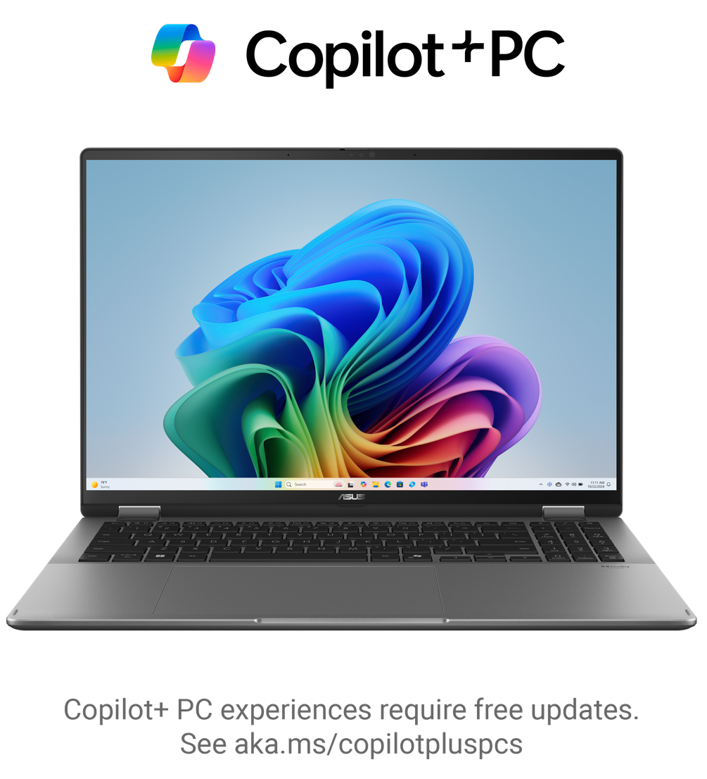 ნოუთბუქი  ASUS VivoBook 16 Flip TP3607SA-RJ032W, Core Ultra 5 226V (8x 2.1/4.5GHz), 16GB, 512GB SSD, Swiss keyboard layout (90NB1511-M002U0) 16 ", touch screen, 2880x1800 pixels of 16 GB RAM, LPDDR5X - Intel Arc Graphics 1x 512 GB SSD HDMI, Wi-Fi 7 (802.11 be), Bluetooth 5.4, USB 3.0, 1 Ã Webcam, 1080p (FHD), keyboard lighting, Windows 11 Home (64-Bit) 