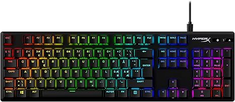 სადენიანი მექანიკური კლავიატურა Keyboard/ HyperX Alloy Origins PBT HX Red - Mechanical Gaming Keyboard- 639N3AA#ABA