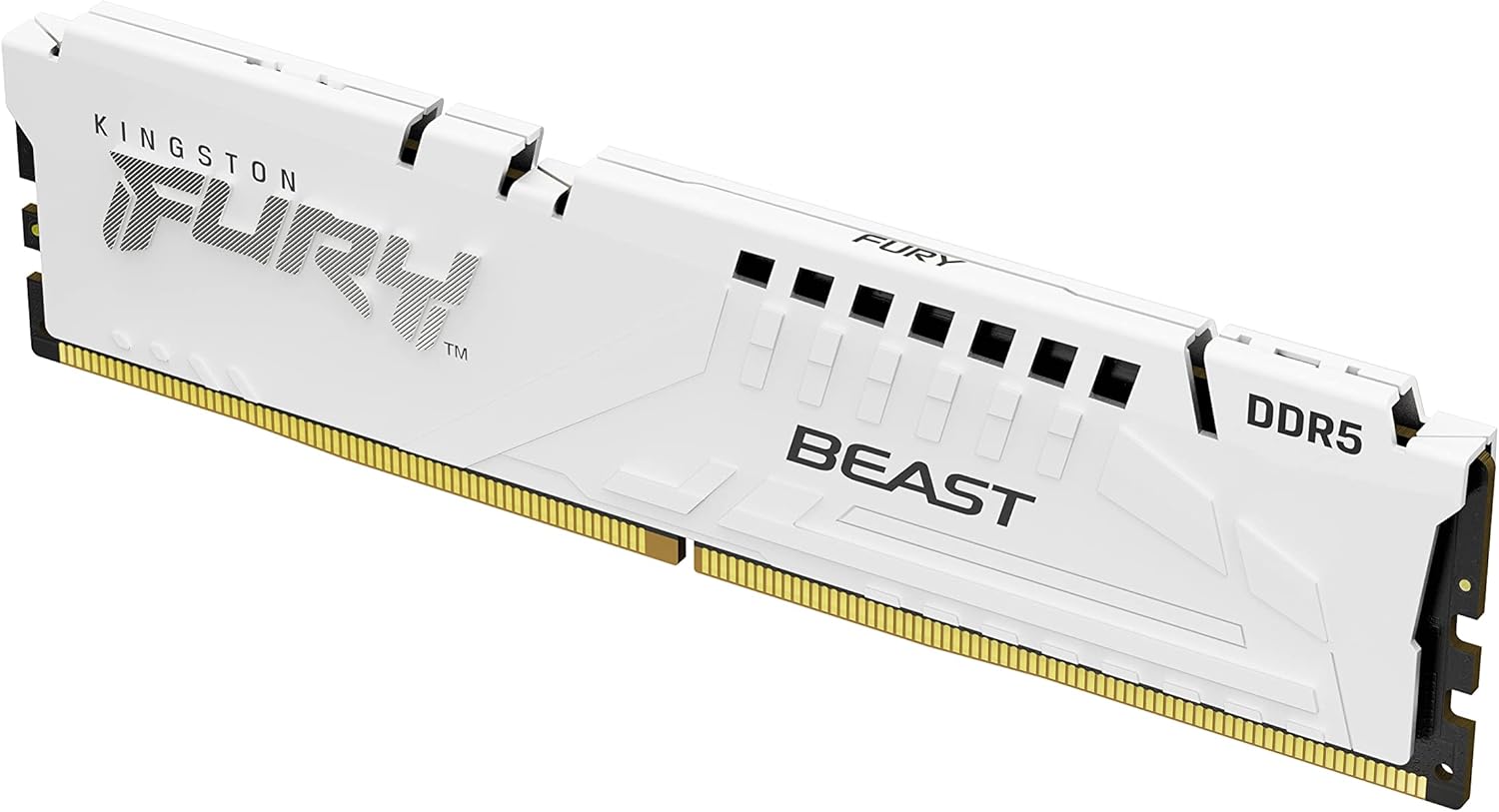 ოპერატიული მეხსიერება Kingston FURY Beast White EXPO 16GB (1x16GB) DDR5 6400MT/s CL32 32-39-39 1.4V 288-pin (KF564C32BWE-16)
