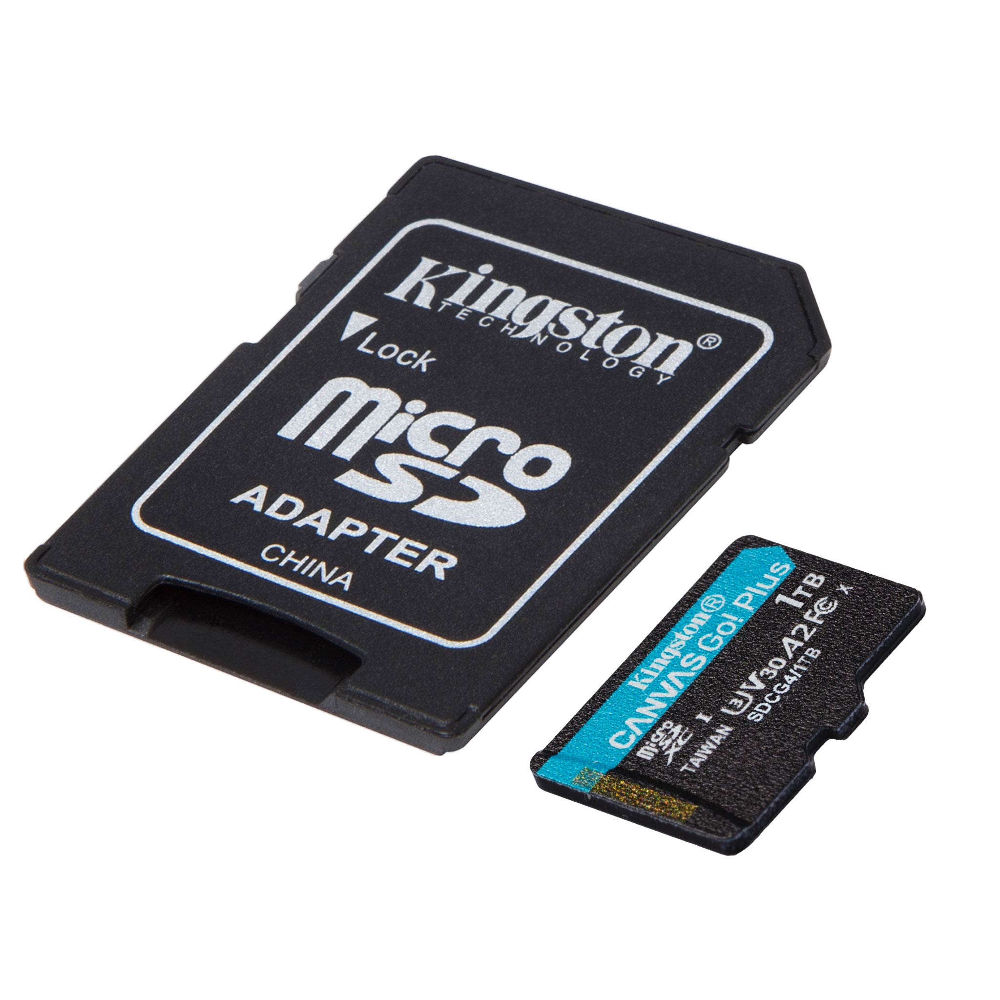ფლეშ მეხსიერების ბარათი Kingston Canvas Go! Plus microSD memory card 1TB  | up to 200/160MB/s read/write | Class 10, UHS-I, U3, V30, A2 | SDCG4/1TB | for mobile gaming, drones, action cams and Android™ devices