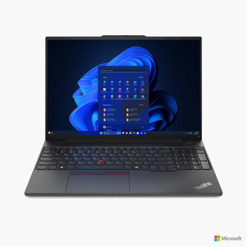 ნოუთბუქი Lenovo ThinkPad E16 Gen 2 (Intel) (Model: 21MA004VGX) | 6" WUXGA (1920x1200) IPS 300nits Anti-glare | Intel Core Ultra 5 125U, 12C / 14T, up to 4.3GHz, 12MB | 16GB (2x 8GB) SO-DIMM DDR5-5600 | 512GB SSD M.2 2242 PCIe 4.0x4 NVMe Opal 2.0 | Integrated Intel Graphics | 2YrW