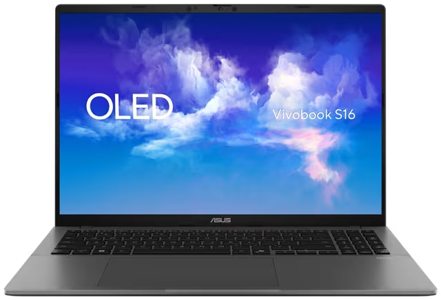 OLED ნოუთბუქი ASUS Vivobook S16 (S3607QA-SH042W) | 16.0-inch, WUXGA (1920 x 1200), OLED, 16:10, 60Hz, 300nits | Snapdragon® X X1 26 100 Processor (30MB Cache, up to 2.97GHz, 8 cores, 8 Threads) | 16GB LPDDR5X on board | 512GB M.2 NVMe™ PCIe® 4.0 SSD |  Qualcomm® Adreno™ GPU | 2x USB 3.2 Gen 1 Type-A (data speed up to 5Gbps) 2x USB 4.0 Gen 3 Type-C with support for display / power delivery (data speed up to 40Gbps) 1x HDMI 2.1 TMDS 1x 3.5mm Combo Audio Jack | 1080p FHD camera | Wi-Fi 6E(802.11ax) (Triple band) 2*2 + Bluetooth® 5.3 |  70WHrs, 3S1P, 3-cell Li-ion | TYPE-C, 65W | Win11 home ,  1.74 kg,  Matte gray