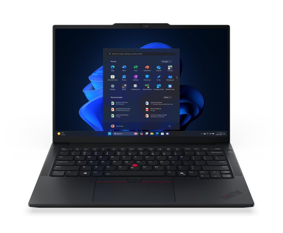 ნოუთბუქი / Lenovo /  ThinkPad E14 Gen 7 (Intel) / Model: (21T9003WGX)  / 14" WUXGA (1920x1200) IPS 300nits Anti-glare, 45% NTSC, 60Hz / Intel Core 5 210H, 8C (4P + 4E) / 12T, P-core 2.2 / 4.8GHz, E-core 1.6 / 3.6GHz, 12MB 1x 16GB SO-DIMM DDR5-5600 512GB SSD M.2