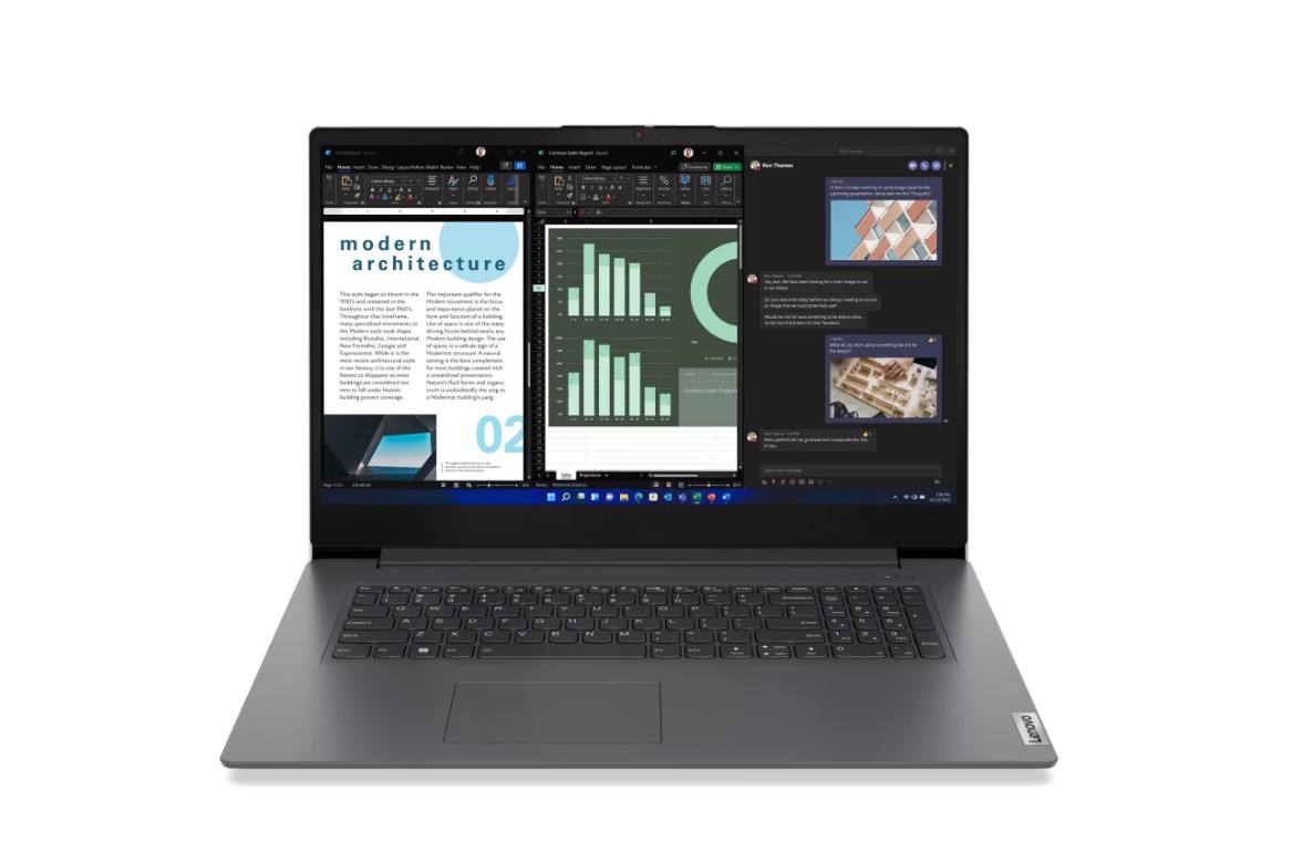 ნოუთბუქი / Lenovo V17 G4 IRU /Model: (83A2004RRK) / 17.3" FHD (1920x1080) IPS 300nits Anti-glare, 72% NTSC / Intel Core i7-13620H, 10C (6P + 4E) / 16T, P-core 2.4 / 4.9GHz, E-core 1.8 / 3.6GHz, 24MB 8GB Soldered DDR4-3200 + 8GB SO-DIMM DDR4-3200 512GB SSD M.2 