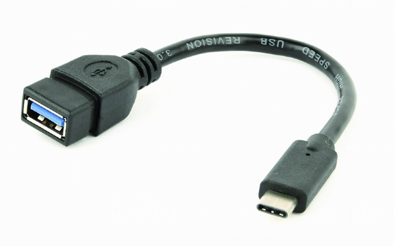 ადაპტერი Gembird USB 3.0 OTG type-C (male) to type-A (female) adapter plug cable (A-OTG-CMAF3-01) | up to 5 Gb/s | Weight: 9 g | Length: 0.15 m