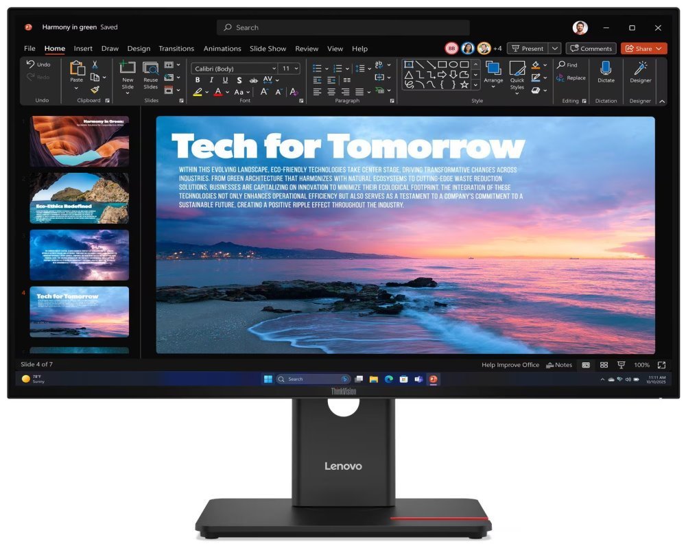 მონიტორი Lenovo ThinkVision T27QD-40 (64AAGAT2EU) | 27-inch QHD (2560x1440), IPS, 120Hz, 350 cd/m², 16:9 | 2x USB-C®, 3x USB-A, 1x HDMI® 2.1, 1x DP 1.4, 1x DP 1.4 Out, 1x RJ45 | Tilt, Swivel, Pivot, Height Adjust Stand | 100 x 100 | DP cable, USB-C® to USB-C cable | Eclipse Black