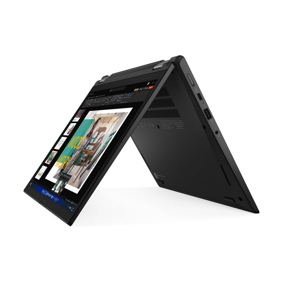 ნოუთბუქი Lenovo ThinkPad L13 2-in-1 Gen 5 (Intel) (Model: 21LNS3Y200) | 13.3" WUXGA (1920x1200) IPS 300nits Anti-reflection / Anti-smudge, 100% sRGB, Touch | Intel Core Ultra 7 155U, 12C / 14T, Max Turbo up to 4.8GHz, 12MB | 16GB Soldered LPDDR5-6400 | 512GB SSD M.2 2280 PCIe 4.0x4 NVMe Opal 2.0 | Integrated Intel Graphics | Windows 11 Pro | 3YrW