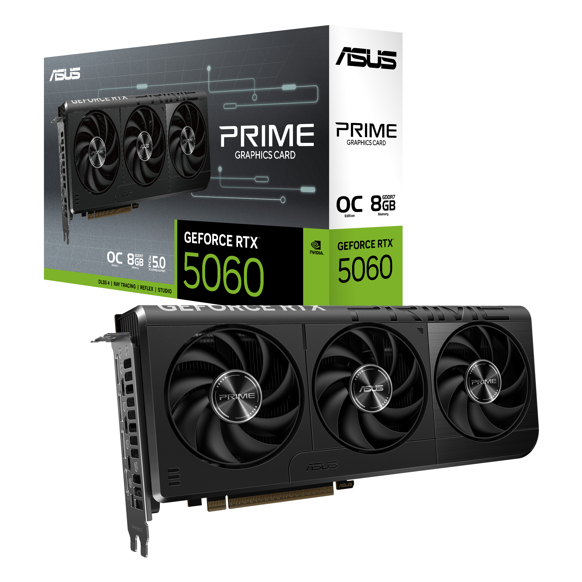 ASUS Graphic Card GeForce RTX 5060 8 GB GDDR7 OC PRIME-RTX5060-O8G